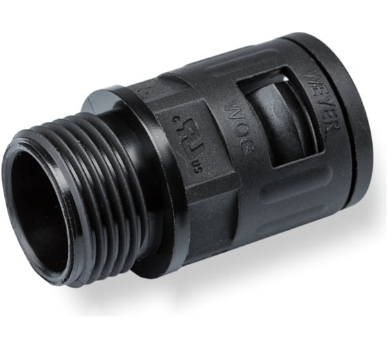 Изображение товара Муфта для гофрированных труб WEYER WQG-M20B/AD15.8 - коннектор прямой, нар. M20x1.5 WE0203800