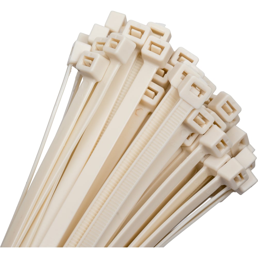 Изображение товара Кабельная стяжка SGS белая 8,0x200 мм 100 шт для организации кабелей