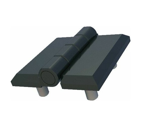 Изображение товара Накладная петля ТРИЗАМ ПН4040.1.5.1 40x40, металл, черная, 180°, 4 шпильки М5, 2 шт. TRZ0240