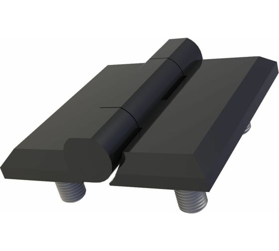 Изображение товара Накладная петля ТРИЗАМ ПН5050.1.5.1 50x50, металл, черная, 180°, 4 шпильки М6, 2 шт. TRZ0244