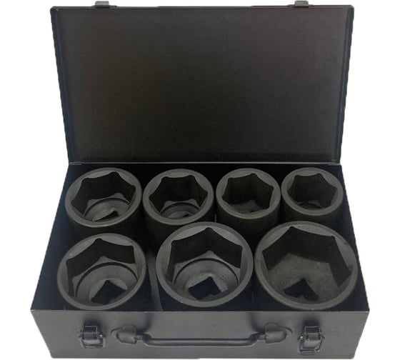 Изображение товара Набор ударных удлиненных головок 7 предметов, 1"DR Пневмо-Трейд PT-IS-SET-04-4675L