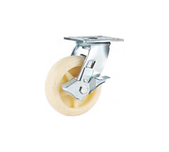 Изображение товара Колесо большегрузное поворотное SCdnb 63 150 мм полипропиленовое с тормозом TOR 1024224