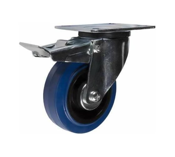 Изображение товара Колесо поворотное из эластичной резины MW150 (150 мм; с тормозом) TOR 1024404