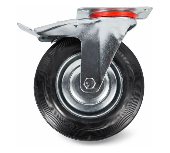 Изображение товара Колесо поворотное с тормозом SCb 93 (75 мм; резина) TOR 1025351