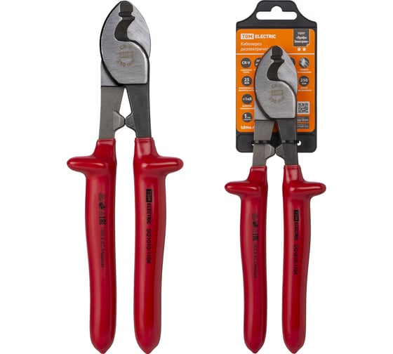 Изображение товара Диэлектрический кабелерез TDM ELECTRIC для проводов 250 мм, 1000 В, CR-V, «ПрофиЭлектрик» SQ1010-1104