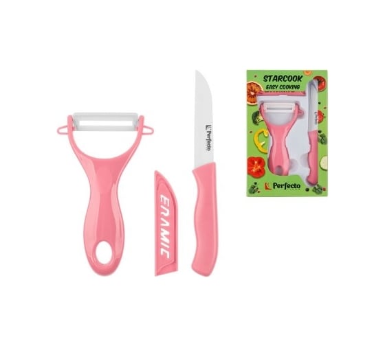 Изображение товара Набор ножей PERFECTO LINEA Starcook 2 предмета, розовый 21-002010
