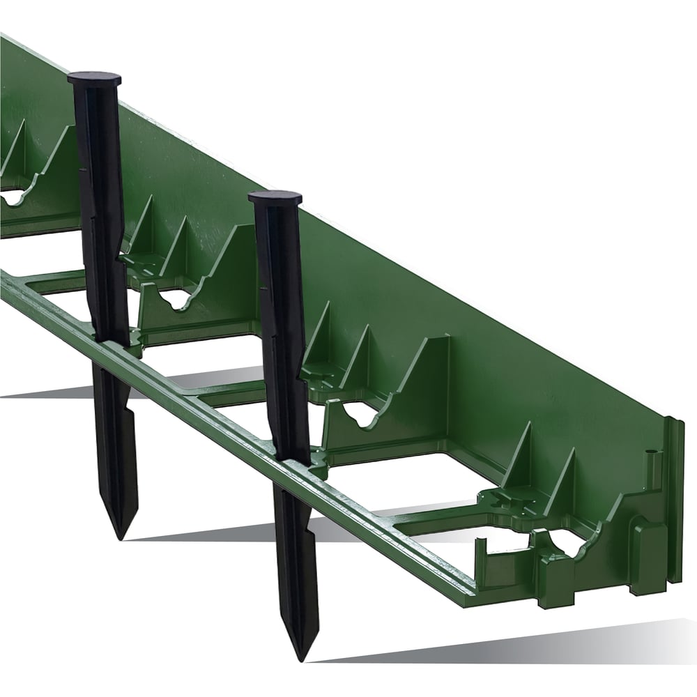 Изображение товара Садовый пластиковый бордюр ГеоПластБорд высота 58 мм 8 метров + 32 колышка GPB58.08.32.Gr