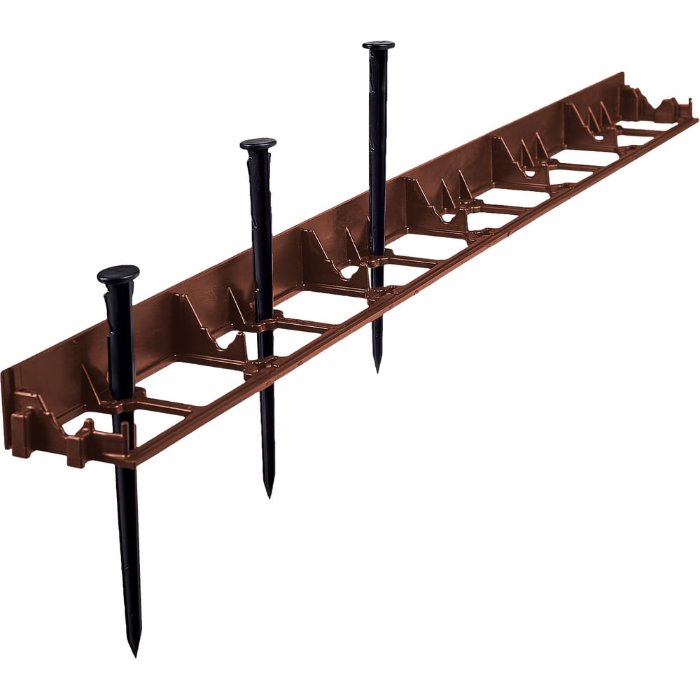 Изображение товара Садовый бордюр GeoPlastBord коричневый, 8 секций по 1 метру