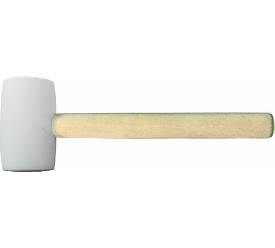 Изображение товара Резиновая киянка 888 белая, деревянная ручка, 340 гр 6822340