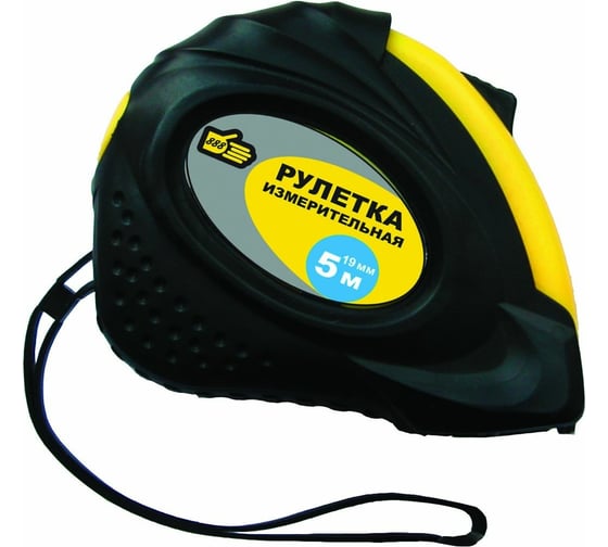 Изображение товара Рулетка 888 резинопластиковый корпус, 5 м, 19 мм 3016150