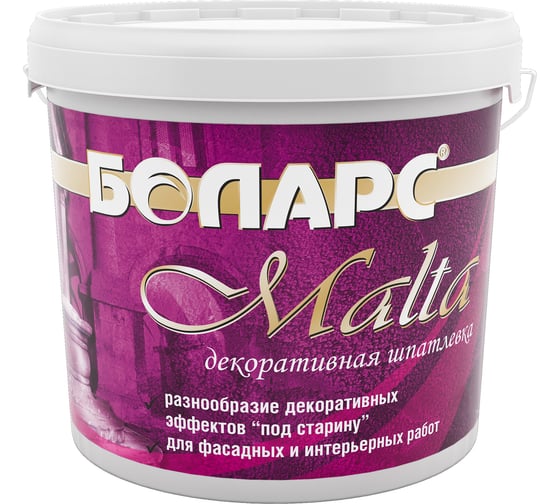Изображение товара Декоративная акриловая шпатлевка БОЛАРС MALTA 200 25 кг 00000007470