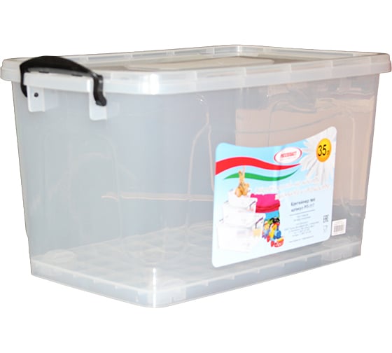 Изображение товара Контейнер для хранения Росспласт 35 л прозрачный 534324