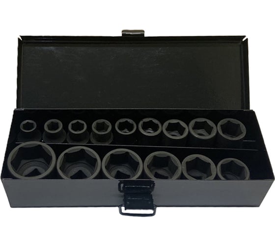 Изображение товара Набор ударных стандартных головок 15 предметов, 1/2"DR Пневмо-Трейд PT-IS-SET-02-1032