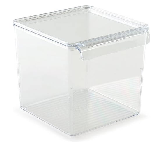 Изображение товара Контейнер PRIMANOVA с крышкой для холодильника или шкафа, прозрачный, 16.5х17.8х16 см, акрил M-E73-10-16
