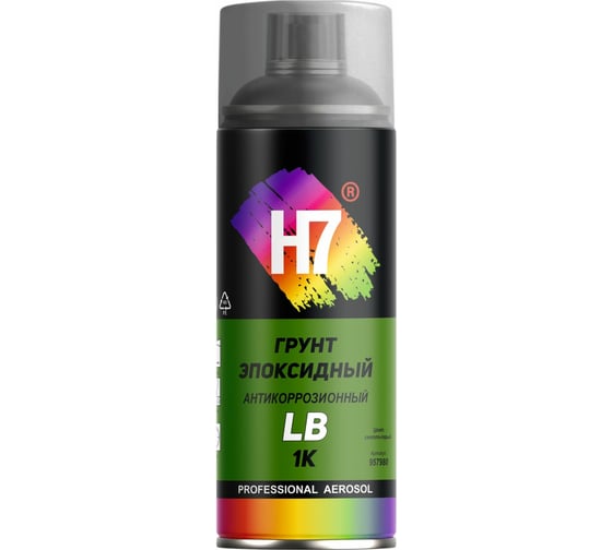 Изображение товара Эпоксидный антикоррозионный грунт для прошлифовок H7 Low Build профессиональный, 1К, аэрозоль, 520 мл 957980