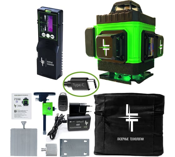 Изображение товара Профессиональный лазерный уровень LT L16-360А с отражателем лазерного луча L16-360A/ОТР