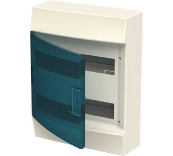 Изображение товара Настенный бокс ABB mistral41 24 модуля, зеленая прозрачная дверь, с клеммами 1SPE007717F0521