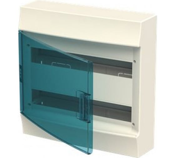 Изображение товара Настенный бокс ABB mistral41 36 модулей, зеленая прозрачная дверь, с клеммами, 2 ряда 1SPE007717F0921