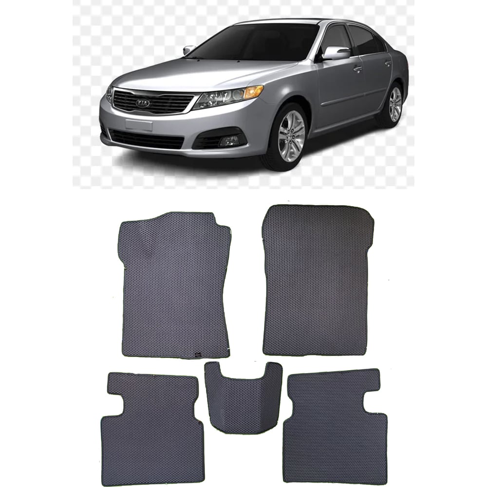 Изображение товара Ковры в салон автомобиля Eva Smart Kia Magentis II 2008-2010 бежевые с черной окантовкой