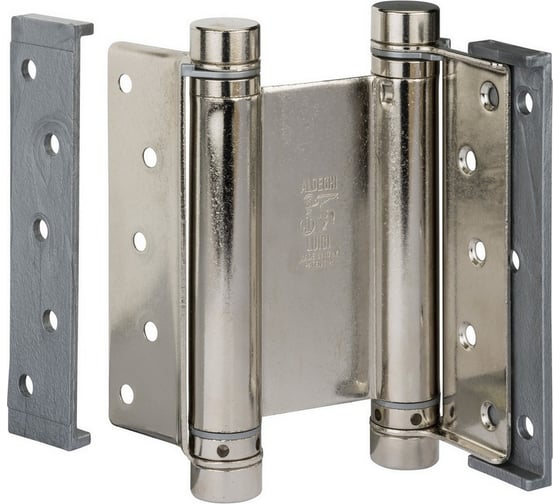 Изображение товара Барная пружинная петля 2-го действия ALDEGHI LUIGI SPA 148x50x42 мм, никель, 2 шт. + ключ 101AN150B2