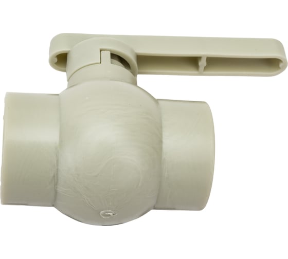 Изображение товара Пластиковый шаровой полнопроходной кран Политэк 32 PPR, серый 9900000032с