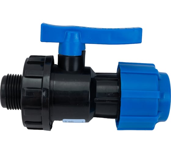 Изображение товара Шаровой компрессионный кран ПОЛИТЭК НР разъемный d 32x1 ТПК-АКВА, 553223201