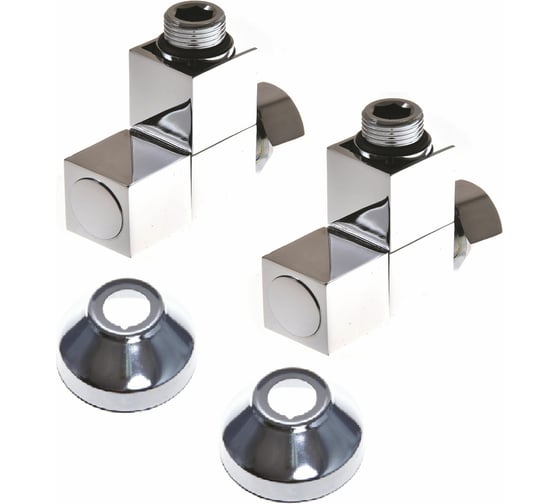 Изображение товара Кран-вентиль SMT угл/квадр, ручка квадр., хром, 3/4"х1/2" г/ш,с отражателем, SMT8549SCH0405/2C