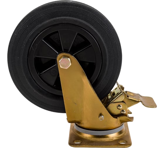 Изображение товара Опора колесная поворотная 200 мм с тормозом Дигрус ПКОТ-Д 200