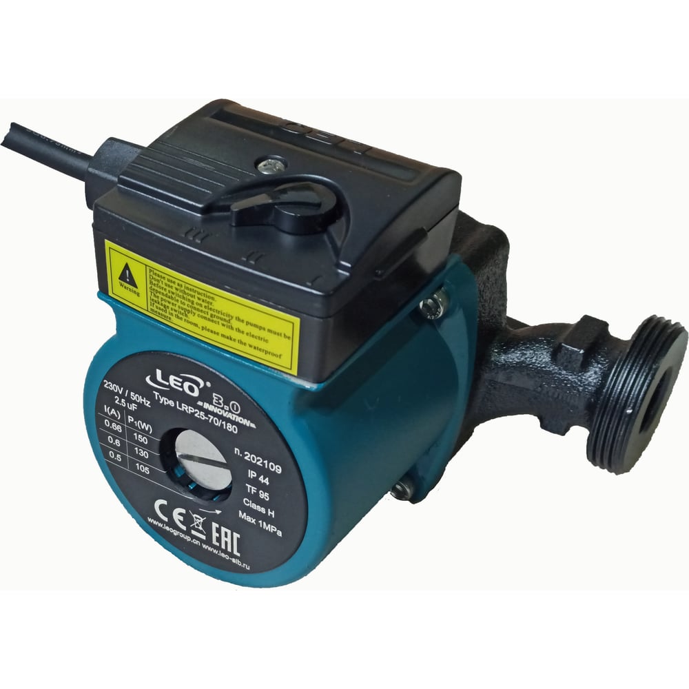 Изображение товара Циркуляционный насос LEO LRP 25-70/180 150 Вт для отопления и ГВС