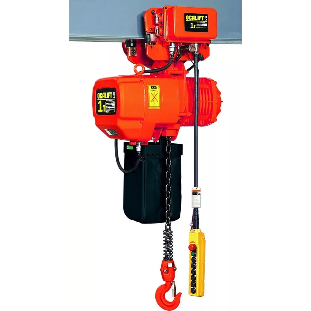 Изображение товара Передвижная цепная таль OCALIFT 01-01s 1 тонна 9 метров 380 В