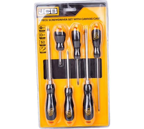 Изображение товара Набор отверток JCB 7 предметов, чехол JSD019