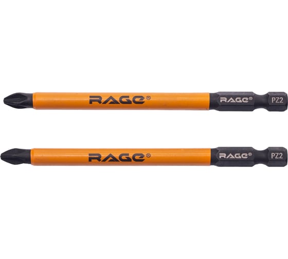 Изображение товара Биты RAGE By VIRA магнитные S2 PZ2 x 100 мм 2 шт 554137