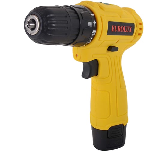 Изображение товара Аккумуляторная дрель-шуруповерт Eurolux ДА-12/1Li 72/14/37