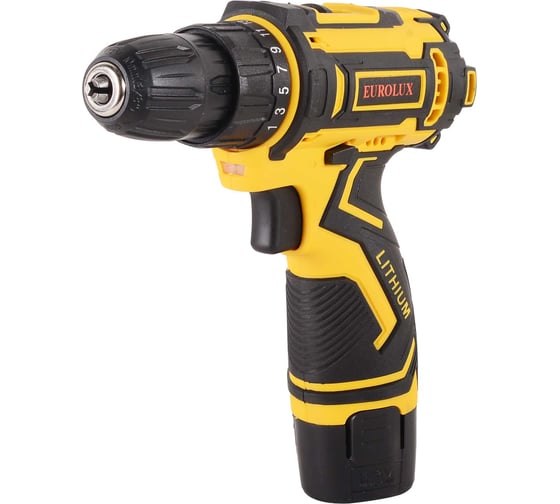Изображение товара Аккумуляторная дрель-шуруповерт Eurolux ДА-12/2Li 72/14/38