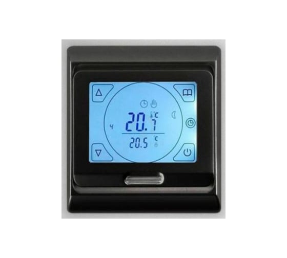 Изображение товара Терморегулятор для тёплого пола ТеплоСофт сенсорный E91.716 черный 91716/черный