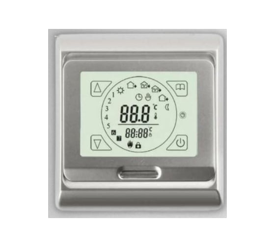 Изображение товара Терморегулятор для тёплого пола ТеплоСофт сенсорный E91.716 серебряный 91716/серебряный