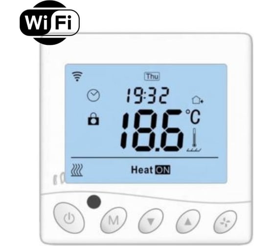 Изображение товара Терморегулятор для тёплого пола ТеплоСофт с функцией WI-FI W350 белый W350