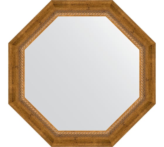 Изображение товара Зеркало в багетной раме EVOFORM состаренная бронза, с плетением 70 мм, 63x63 см BY 3674