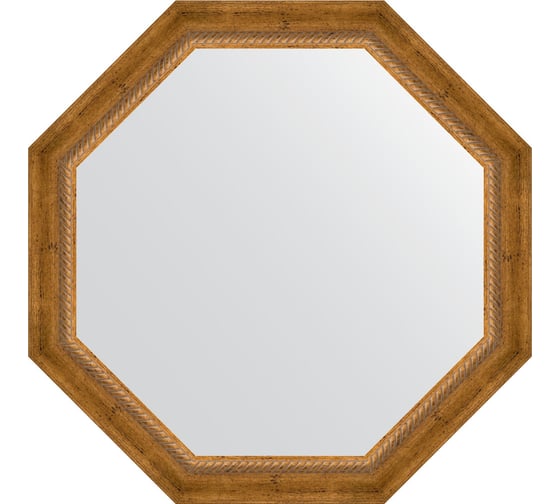 Изображение товара Зеркало в багетной раме EVOFORM состаренная бронза, с плетением 70 мм, 73x73 см BY 3675