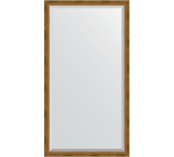 Изображение товара Напольное зеркало с фацетом в багетной раме EVOFORM состаренная бронза, с плетением 70 мм, 108x198 см BY 6143
