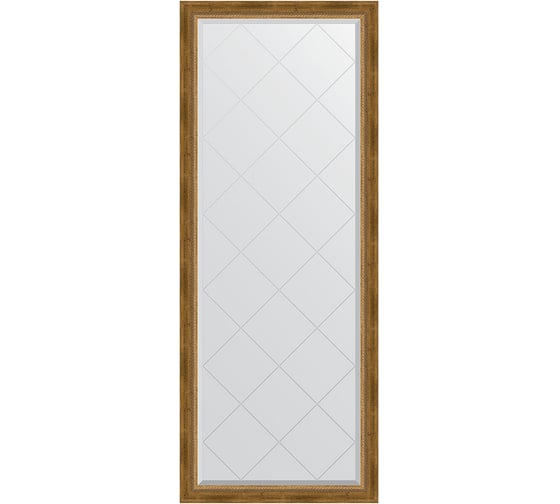 Изображение товара Напольное зеркало с гравировкой в багетной раме EVOFORM состаренная бронза, с плетением 70 мм, 78x198 см BY 6303