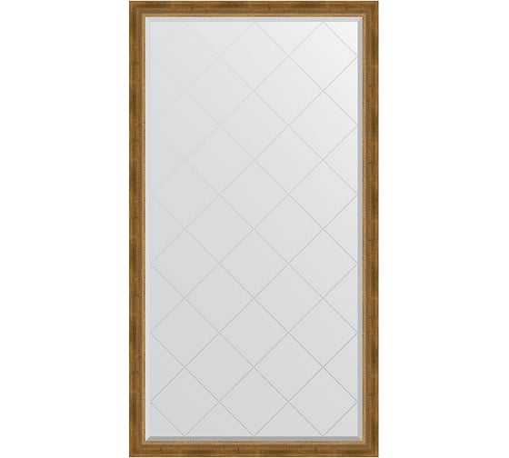 Изображение товара Напольное зеркало с гравировкой в багетной раме EVOFORM состаренная бронза, с плетением 70 мм, 108x198 см BY 6343