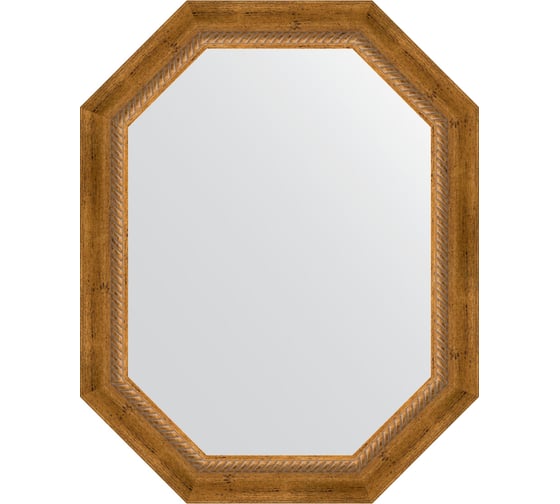 Изображение товара Зеркало в багетной раме EVOFORM состаренная бронза, с плетением 70 мм, 58x73 см BY 7114