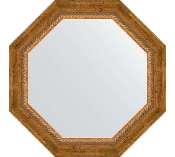 Изображение товара Зеркало в багетной раме EVOFORM состаренная бронза, с плетением 70 мм, 58x58 см BY 7316