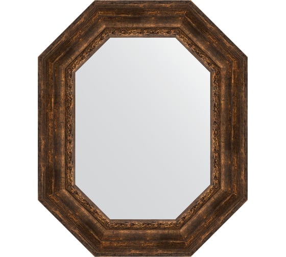 Изображение товара Зеркало в багетной раме EVOFORM состаренное дерево, с орнаментом 120 мм, 67x82 см BY 7270