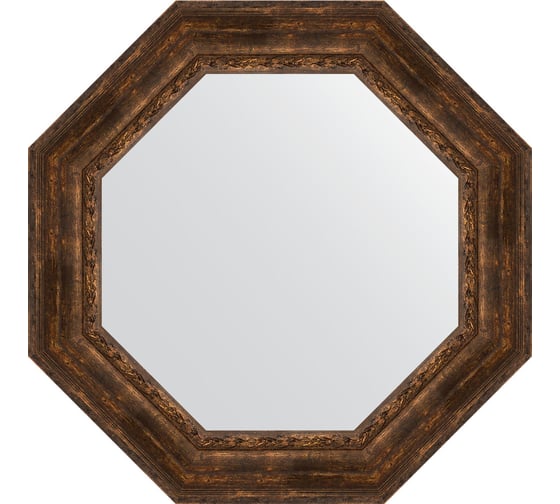 Изображение товара Зеркало в багетной раме EVOFORM состаренное дерево, с орнаментом 120 мм, 82.6x82.6 см BY 3864