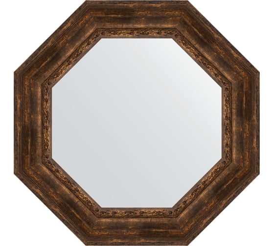 Изображение товара Зеркало в багетной раме EVOFORM состаренное дерево, с орнаментом 120 мм, 77x77 см BY 7395