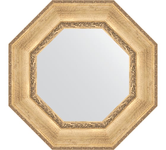 Изображение товара Зеркало в багетной раме EVOFORM состаренное серебро, с орнаментом 120 мм, 63x63 см BY 3670