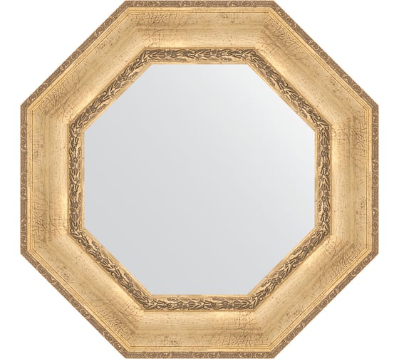 Изображение товара Зеркало в багетной раме EVOFORM состаренное серебро, с орнаментом 120 мм, 67x67 см BY 7390