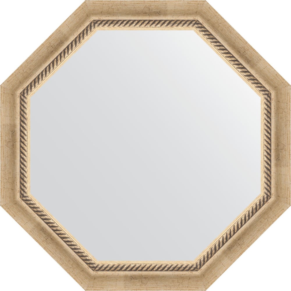 Изображение товара Зеркало в багетной раме OCTAGON состаренное серебро 68x68 см